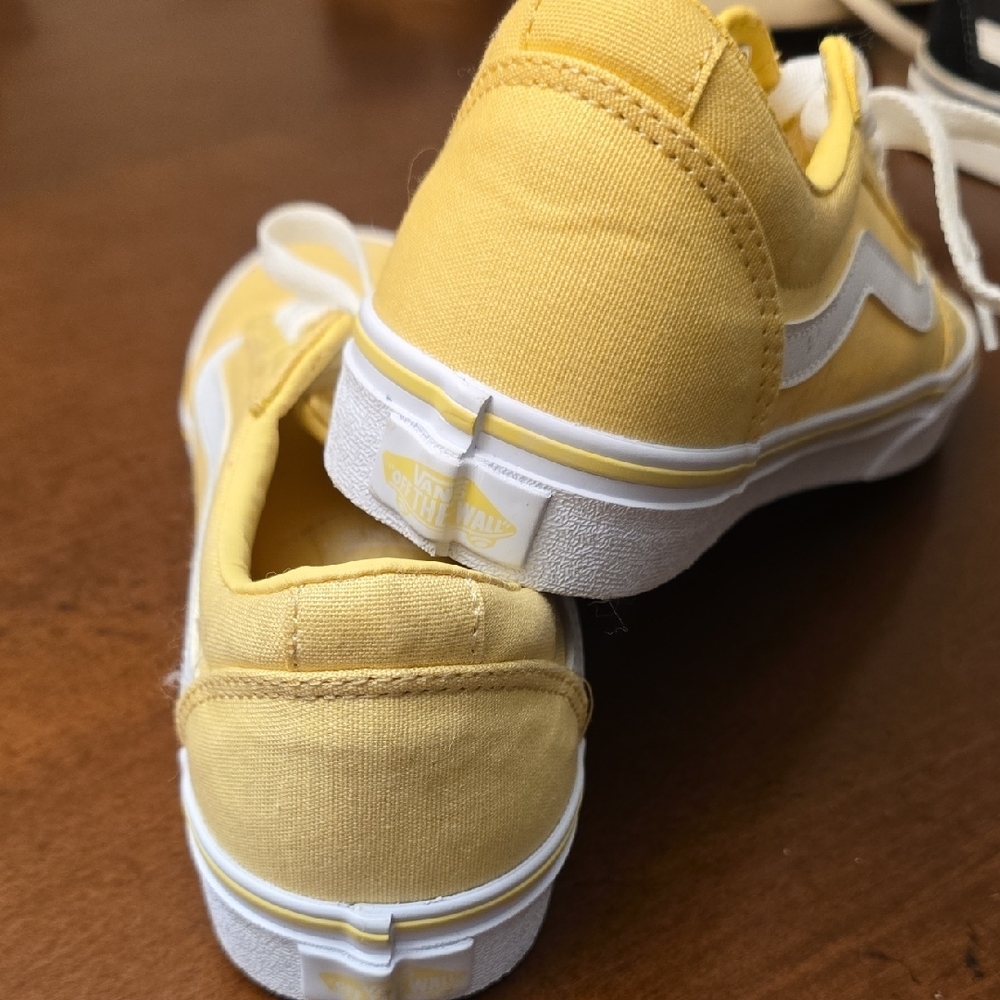 Yellow Canvas Sneakers with White Accents - Picture 2 of 9